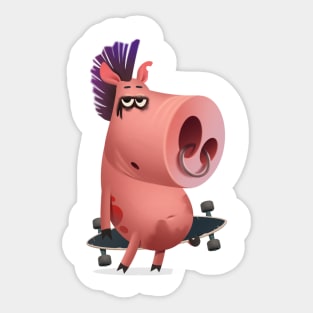 Punk pig Sticker